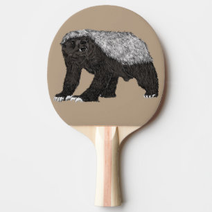Honey Badger Nasty wild animal  Ping Pong Paddle