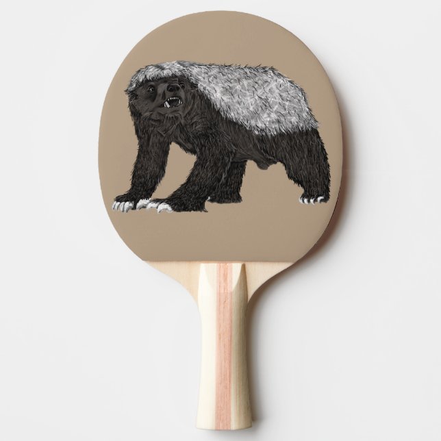 Honey Badger Nasty wild animal  Ping Pong Paddle (Front)