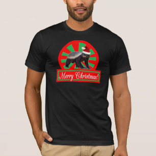 Honey Badger Retro Merry Christmas T-shirt