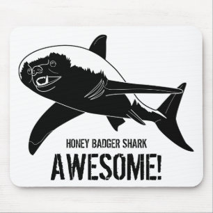 Honey Badger Shark Awesome! Mouse Mat