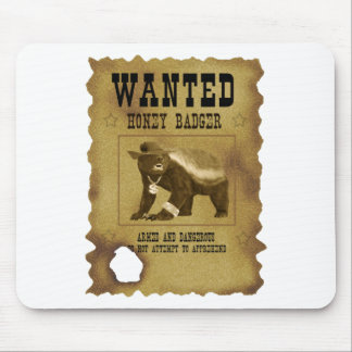 Honey Badger Wanted Poster Mouse Mat