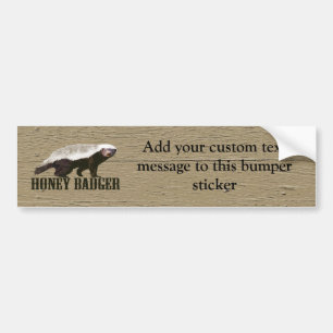Honey Badger Wild Animal Bumper Sticker