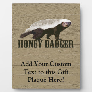 Honey Badger Wild Animal Plaque