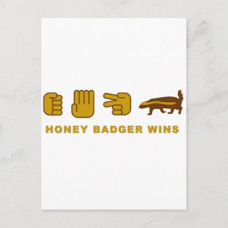 honey badger wins postcard