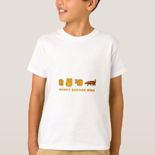 Honey Badger Wins - (Vintage) Rock Paper Scissor T-Shirt