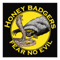 Honey Badgers Fear no Evil Badass Bible Verse Art