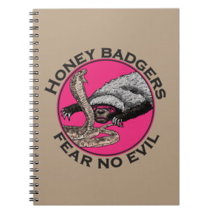 Honey Badgers Fear No Evil Bible Badass Animal Art Notebook