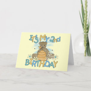 Honey Bear 2nd Birthday T-shirts and Gifts Card