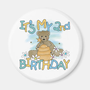 Honey Bear 2nd Birthday T-shirts and Gifts Magnet