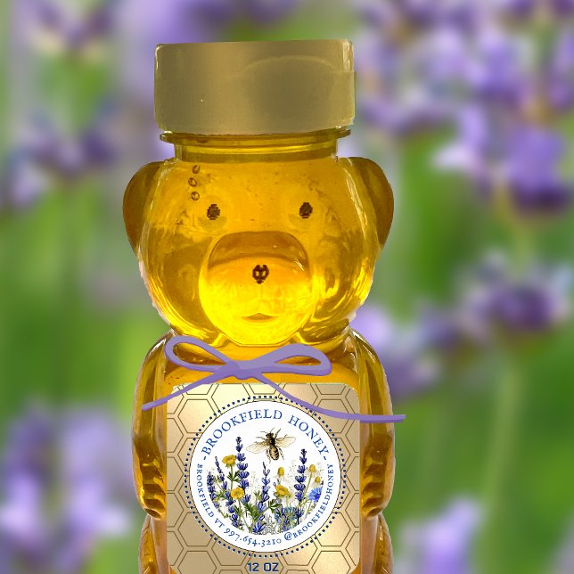 Honey Bear 8 or 12 oz Label Wildflowers Bee Gold (Creator Uploaded)