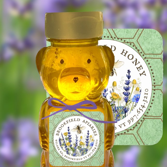 Honey Bear 8 oz and 12 oz Wildflower & Bee Label (Creator Uploaded)