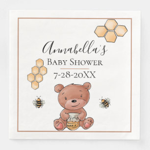 Honey Bear and Bees Napkin