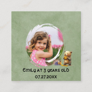 Honey bear Birthday Party Enclosure Card