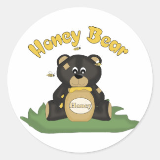 Honey Bear Classic Round Sticker