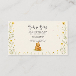 Honey Bear Floral Baby Of Books Place Card