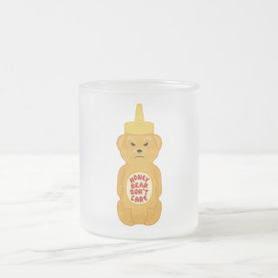 Honey Bear Frosted Glass Coffee Mug