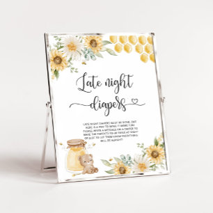 Honey bear Late night diapers Poster
