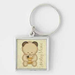 Honey Bear Personalised Keychain