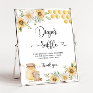 Honey bear sunflower diaper raffle Poster