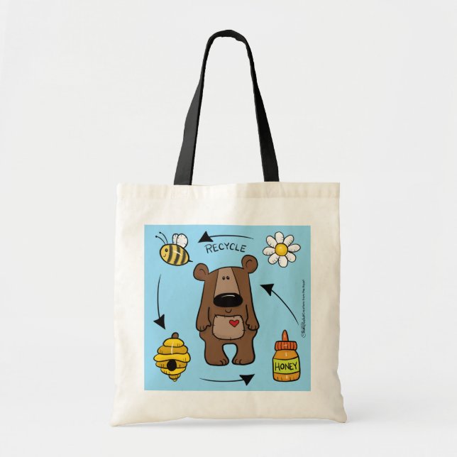 Honey Bear- The Recycler Tote Bag (Front)