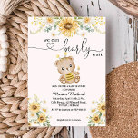 Honey Bear We can Bearly Wait Baby Shower Invitation<br><div class="desc">Cute Honey Bear We Can Bearly Wait Baby Shower Invitation</div>