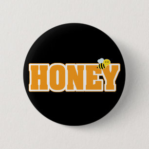 HONEY BEE 6 CM ROUND BADGE