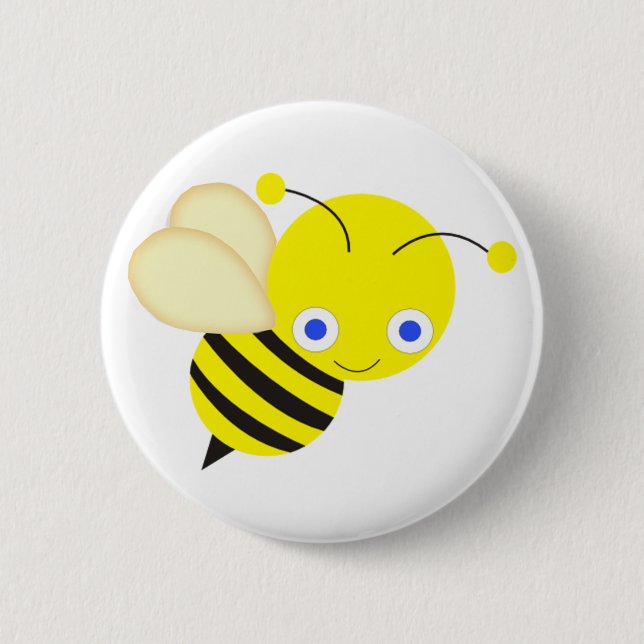 Honey Bee 6 Cm Round Badge (Front)