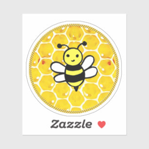 Honey Bee and Honeycomb