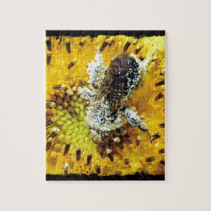 Honey Bee and Sunflower Jigsaw Puzzle