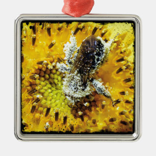 Honey Bee and Sunflower Metal Tree Decoration
