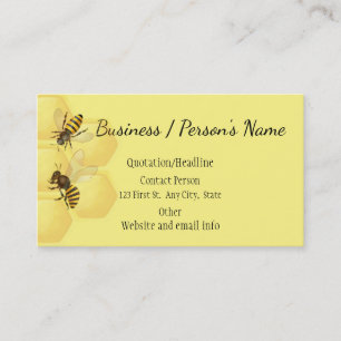 Honey Bee Apiary Business Custom Business Card