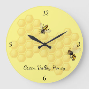 Honey Bee Apiary Business Custom Large Clock
