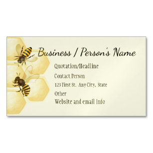 Honey Bee Apiary Business Custom Magnetic Business Card