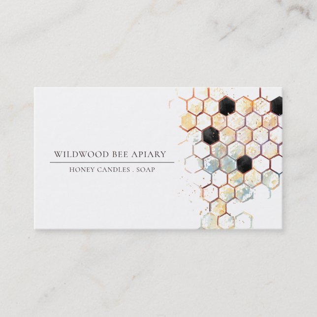 Honey Bee Apiary Honey Products Business Card (Front)