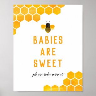 Honey Bee Babies Are Sweet Favour Signs