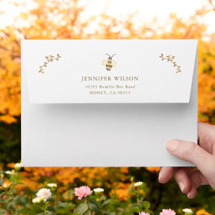 Honey Bee Baby Shower Bee Theme Envelope