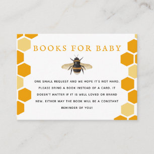 Honey Bee Baby Shower Book Request Enclosure Card