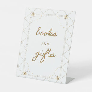 Honey Bee Baby Shower Books and Gifts Sign
