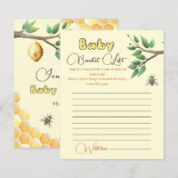 Honey Bee Baby Shower Bucket List