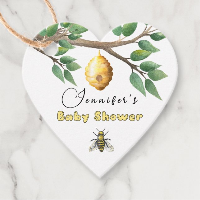 Honey Bee  Baby Shower  Favour Tags (Front)