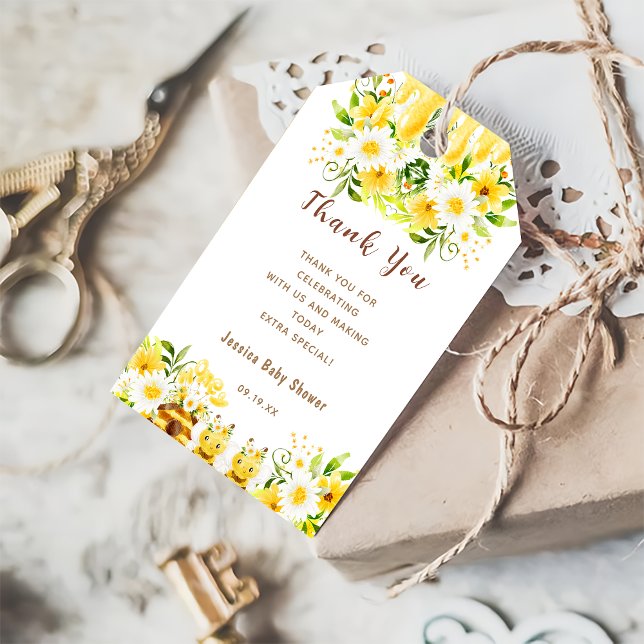 Honey Bee Baby Shower Gift Tags (Creator Uploaded)