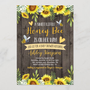Honey Bee Baby Shower Invitation