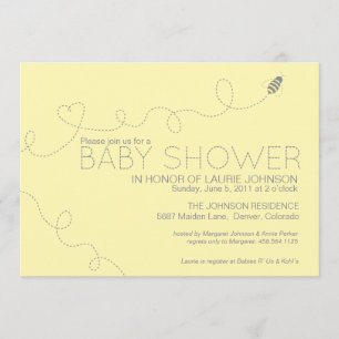 Honey Bee Baby Shower Invitation