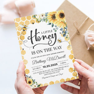 Honey Bee Baby Shower Invitation   A Little Honey