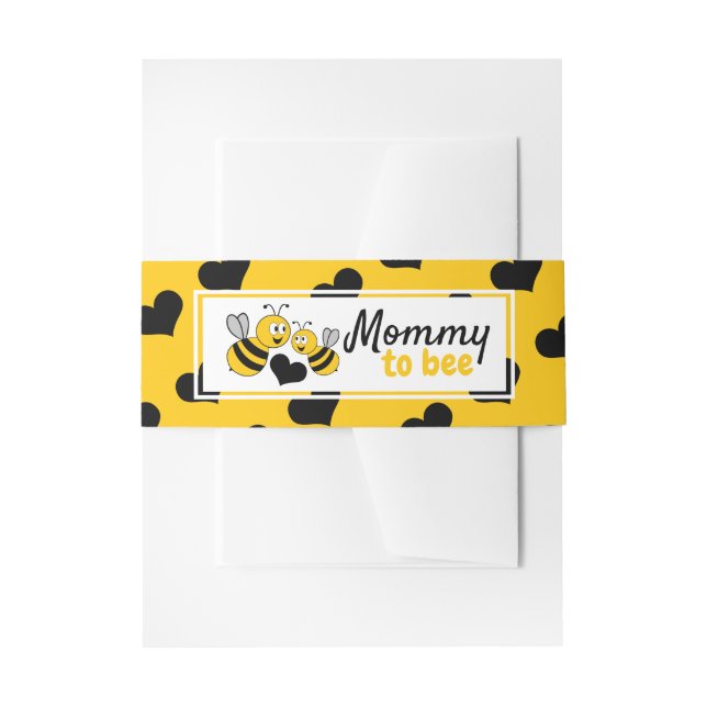 Honey Bee, Baby Shower Invitation Belly Band (Front Example)