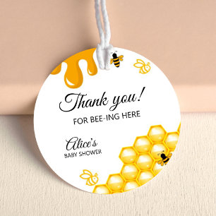 Honey Bee Baby Shower Mummy Bee Thank You Classic Round Sticker