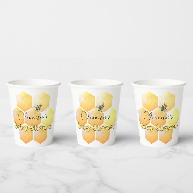Honey Bee Baby Shower Paper Cups (Multi)
