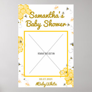 Honey Bee Baby Shower Photo Booth Frame Poster