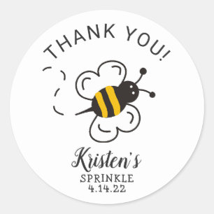Honey Bee Baby Shower thank you favour sticker
