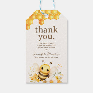 Honey Bee baby shower Thank you Gift Tags